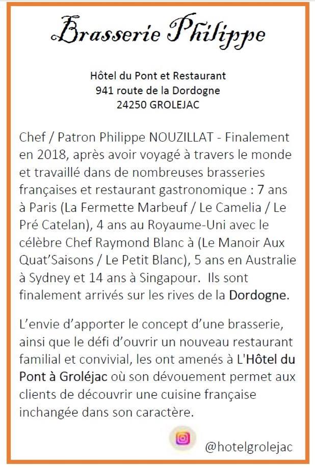 Hotel Du Pont Et Restaurant A Groléjac 외부 사진